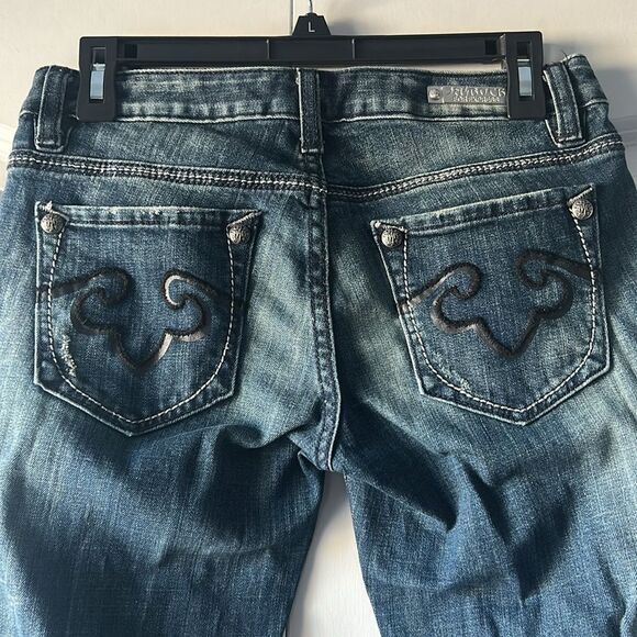 Express Y2K Vintage Rerock4Express Bootcut Jeans Blue Size 2R - Picture 3 of 7